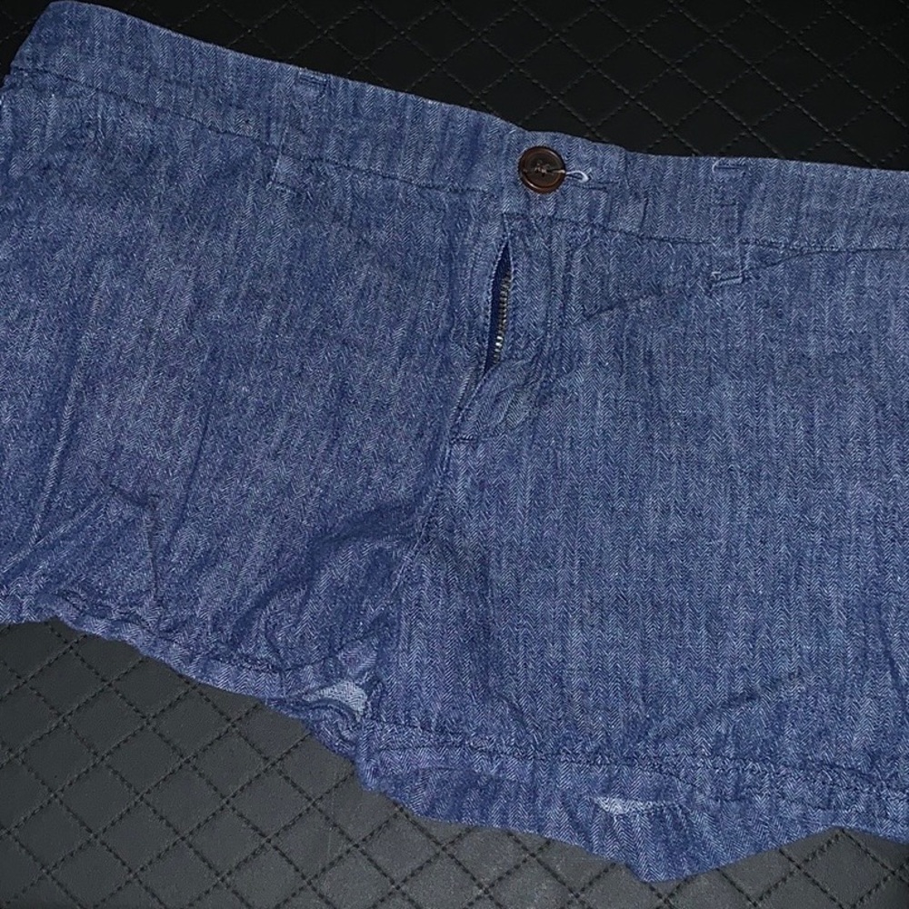 Dark blue linen shorts-Old Navy